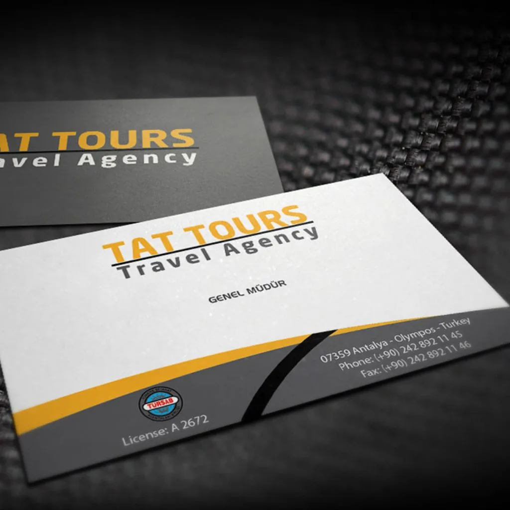 tat tours travel agency kartvizit